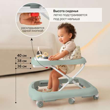 Ходунки Amarobaby Happy steps зелёный