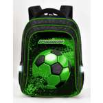 Рюкзак школьный Evoline Футбольный мяч черный зеленый S700-ball-4 с анатомической спинкой