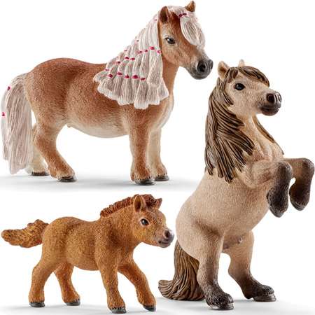 Набор SCHLEICH Семья Шотландского пони мини 41432