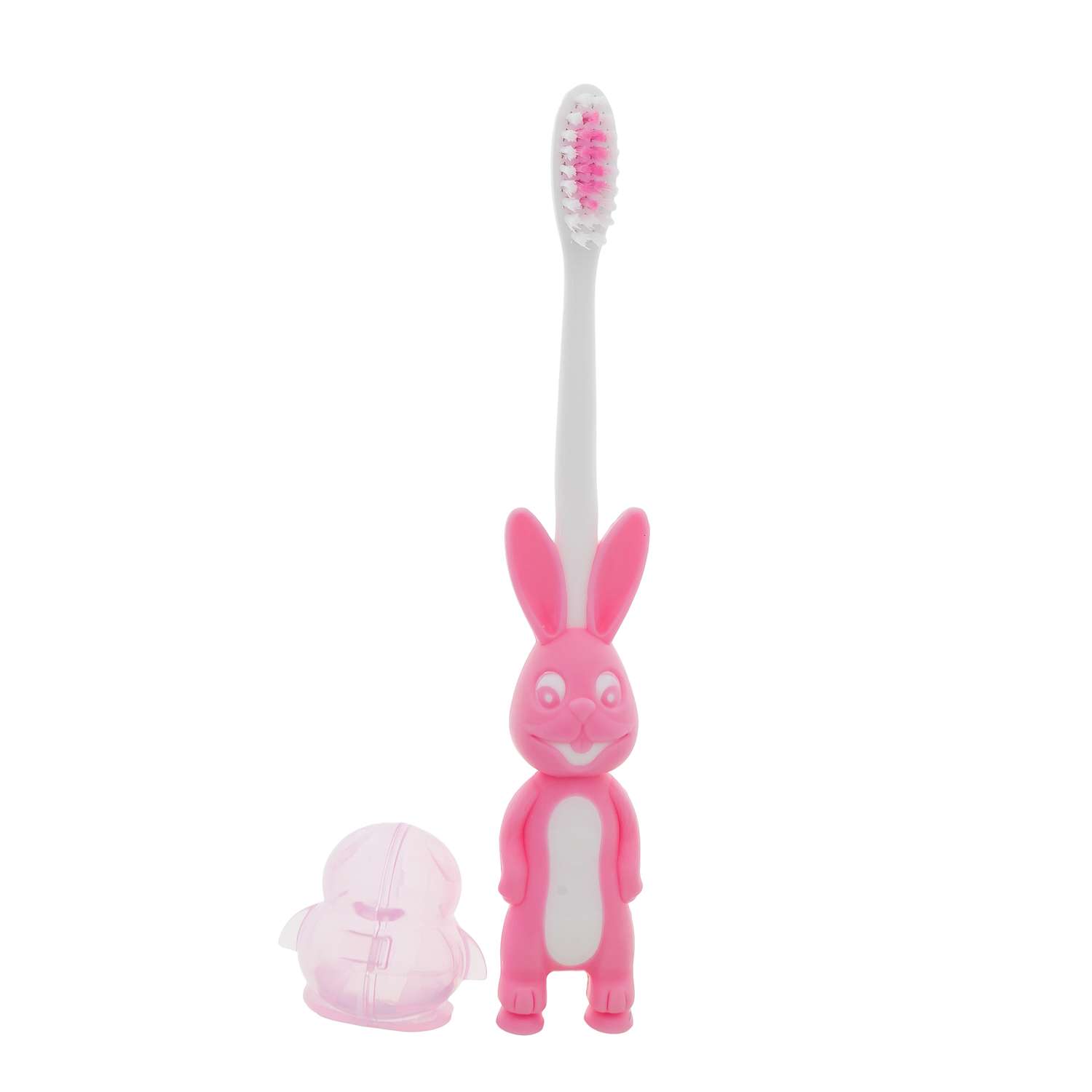 Зубные щетки детские Hi Dent Bunny мягкая с колпачком 7-10лет розовая 2шт - фото 8