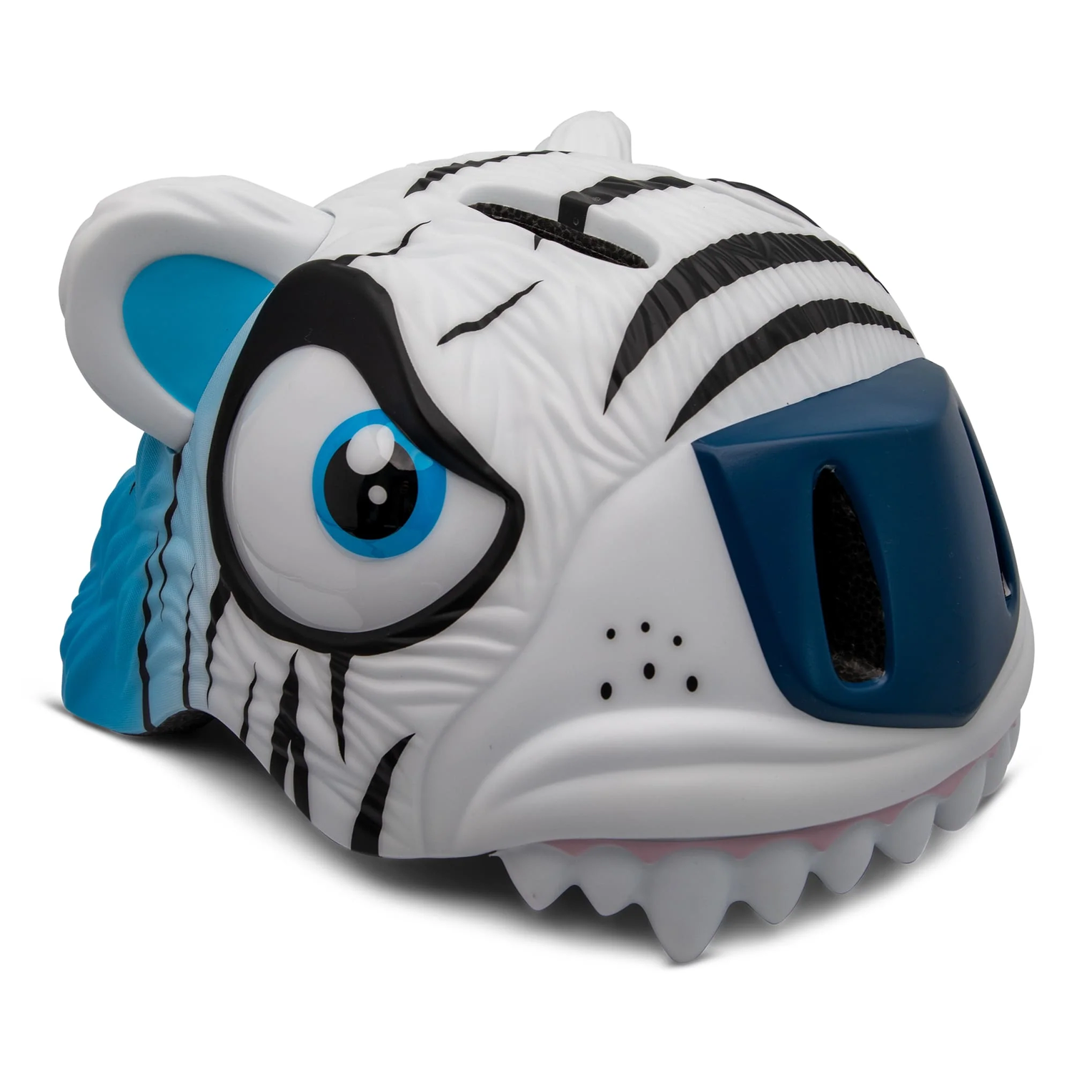 Шлем защитный Crazy Safety White Tiger с механизмом регулировки размера 49-55 см - фото 1