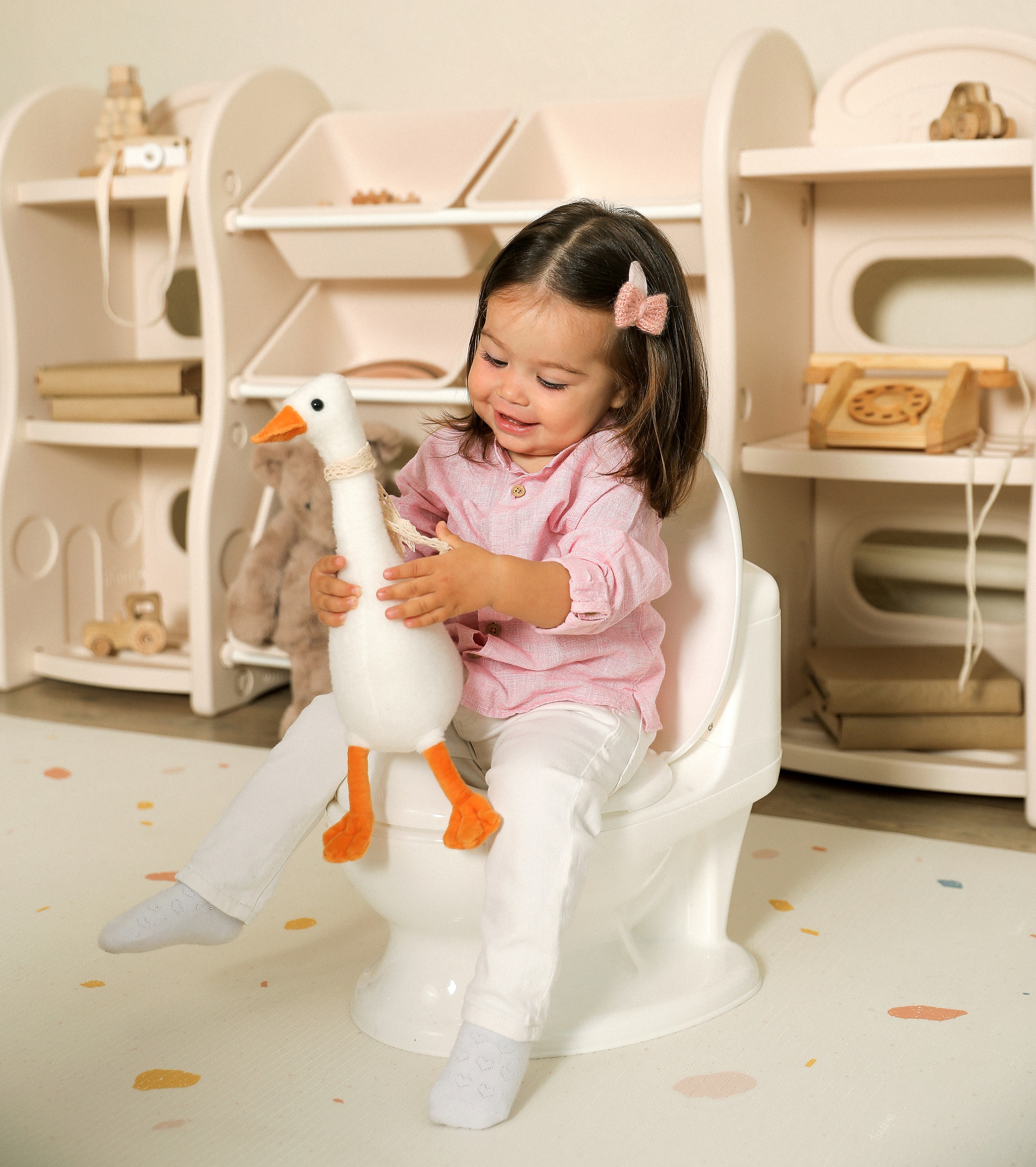 Детский горшок Ifam Easy doing baby potty со звуком белый - фото 3