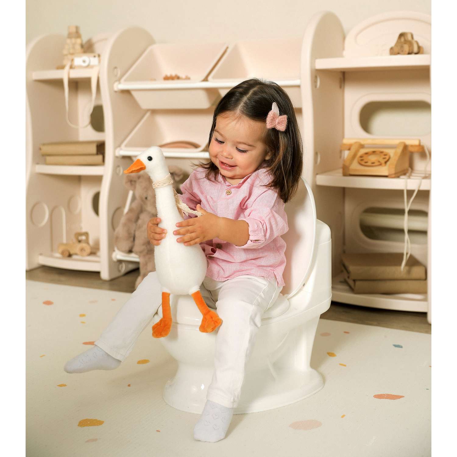 Детский горшок Ifam Easy doing baby potty со звуком белый - фото 5