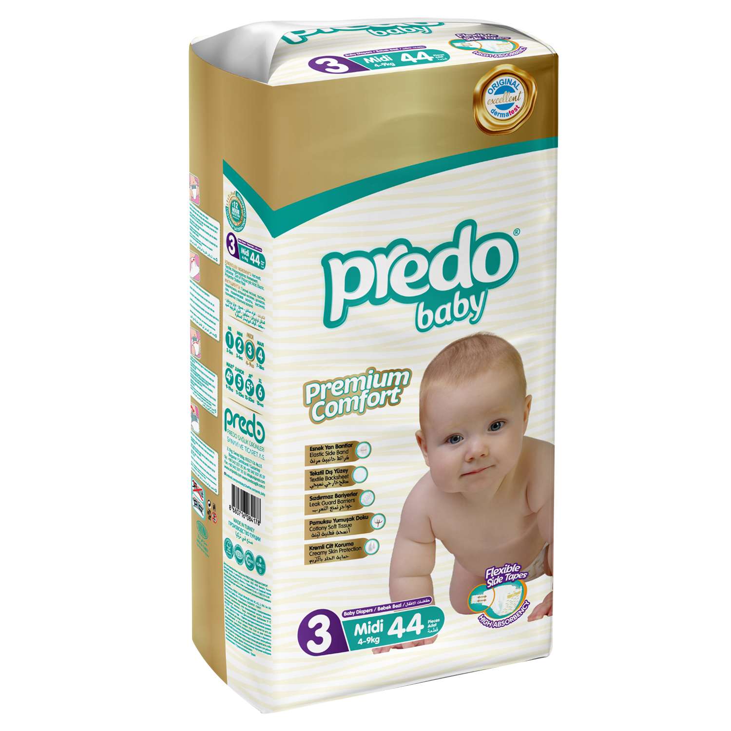 Подгузники Predo Baby миди 3 4-9кг 44шт - фото 1