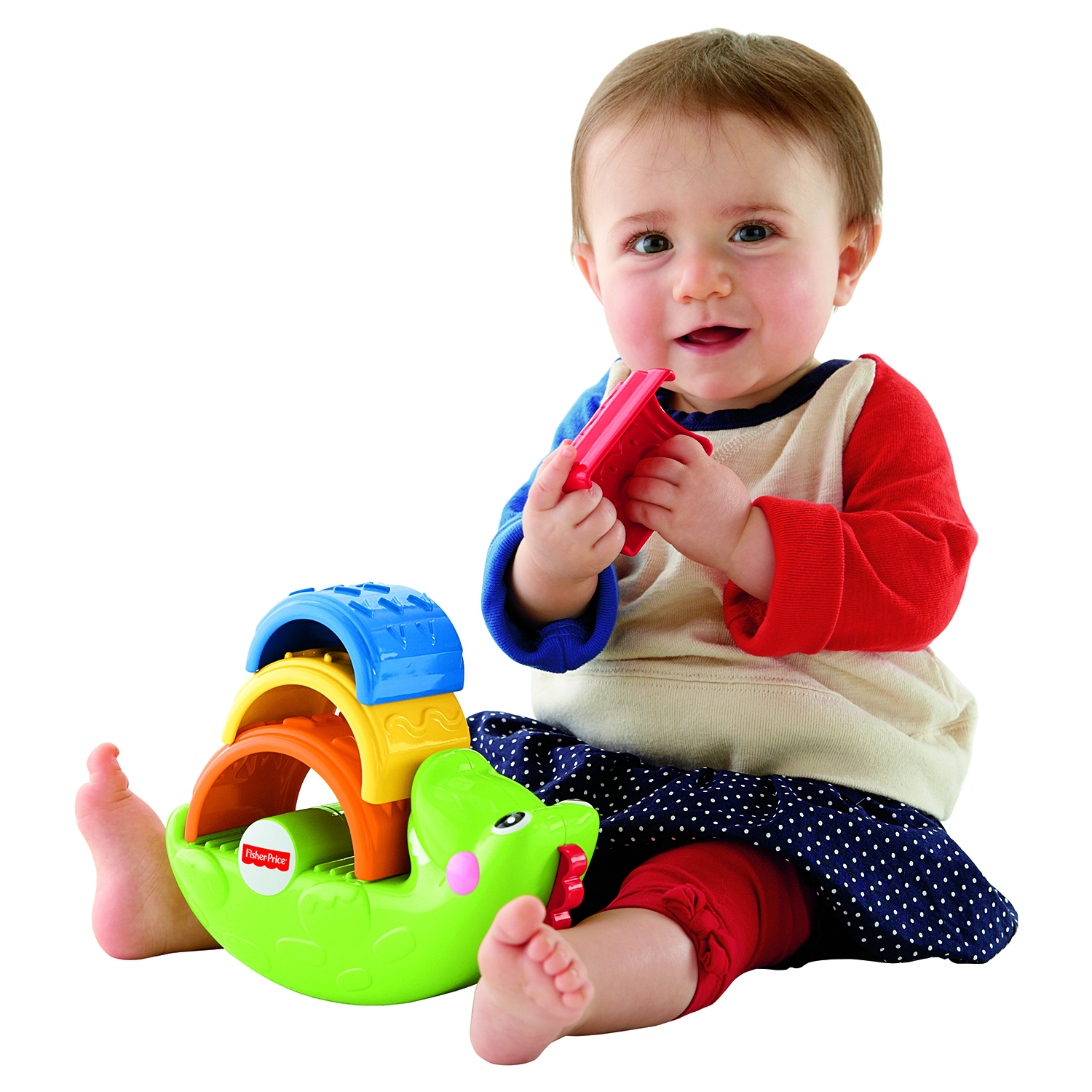 Пирамидка Fisher Price Крокодильчик - фото 6