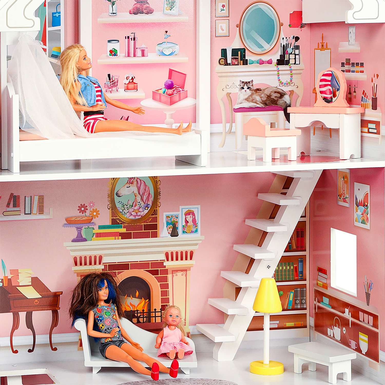 Кукольный домик PAREMO Стейси Авенью с мебелью 15 предметов PD320-07 - фото 8