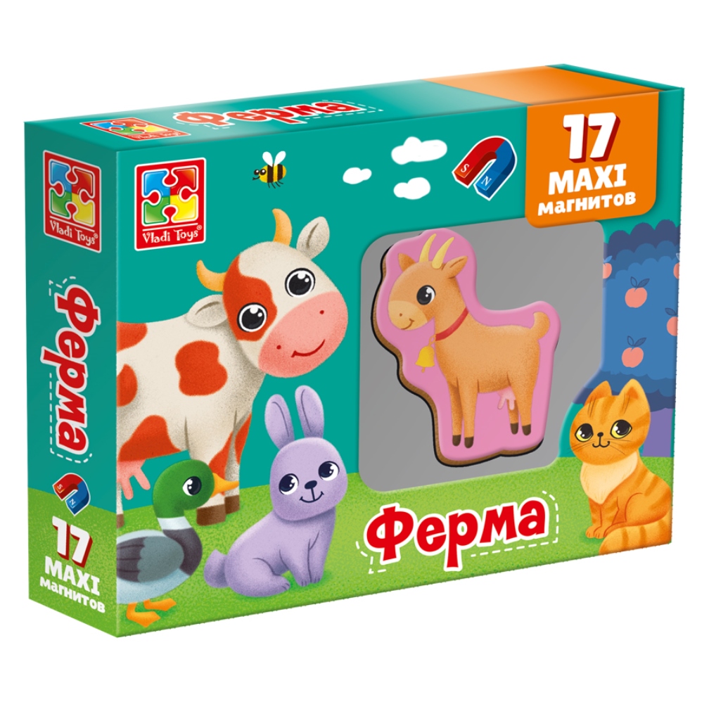 Магнитный набор Vladi Toys MAXI Ферма - фото 1