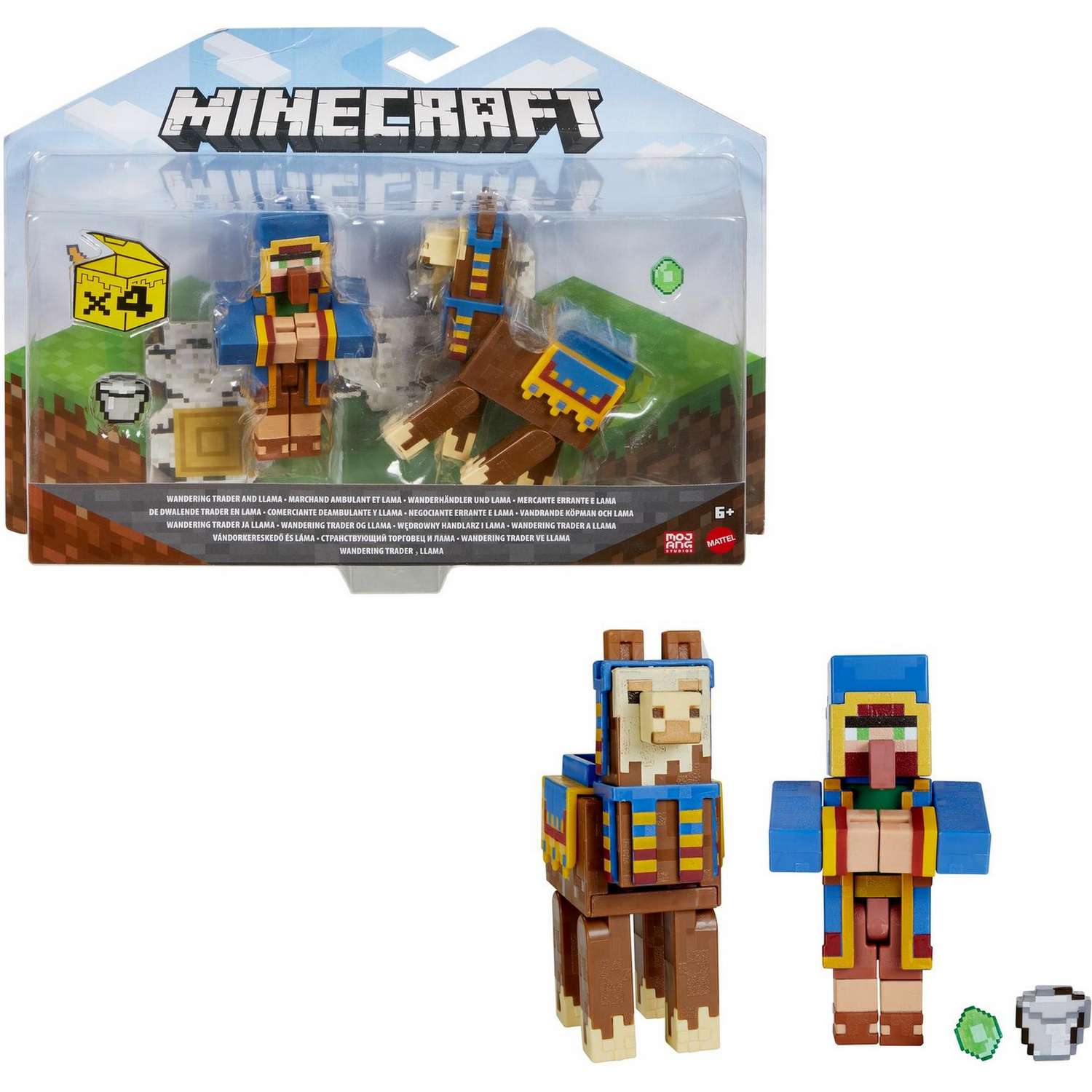 Набор фигурок Minecraft Странствующий торговец и Лама GTP29 - фото 10