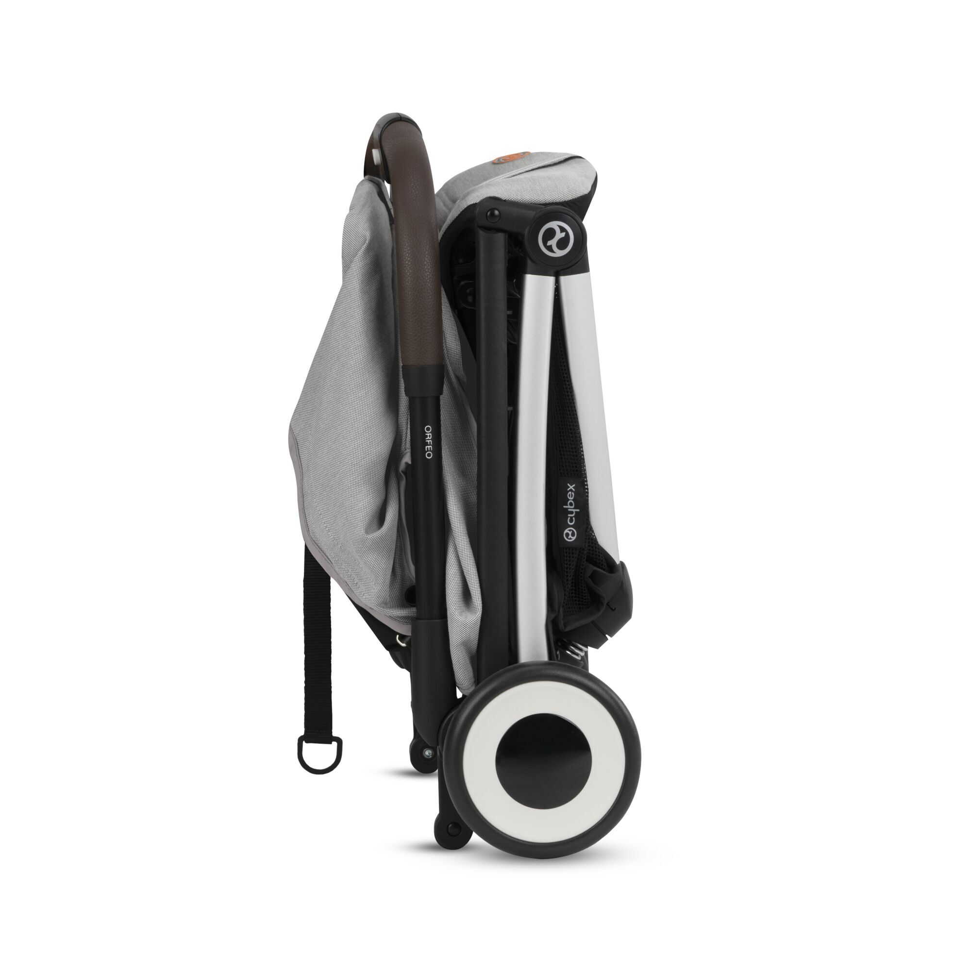 Коляская детская Cybex Orfeo SLV Lava Grey с дождевиком - фото 7