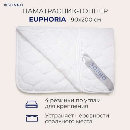 Наматрасник SONNO EUPHORIA Стеганый 90х200 Белый