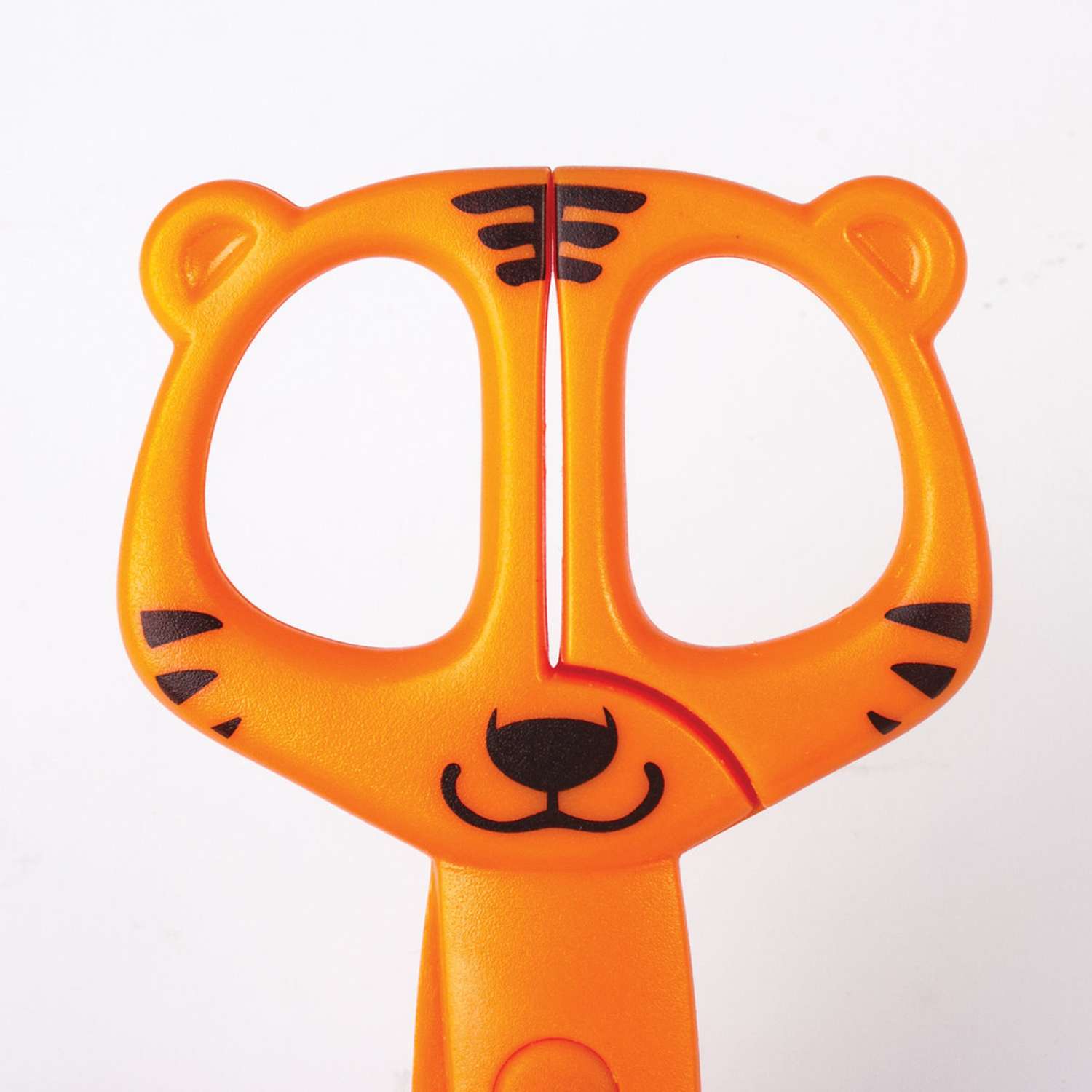Ножницы Пифагор Тигренок 120мм с пластиковыми лезвиями оранжевые - фото 4