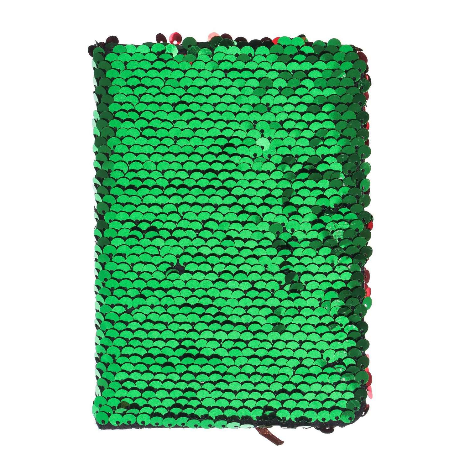 Записная книжка Sima-Land А6 80 листов линия Пайетки двухцветные красно-зеленые - фото 1