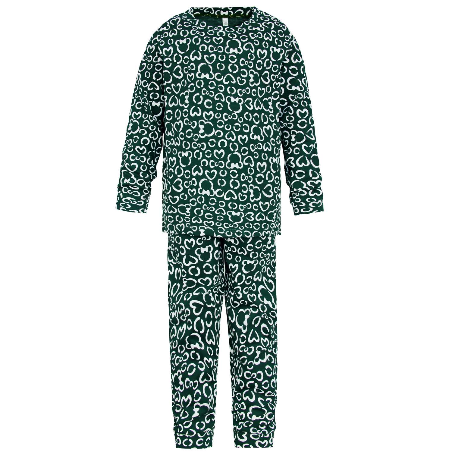 Пижама ИНОВО GS1174/темно-зеленый-сердце - фото 1