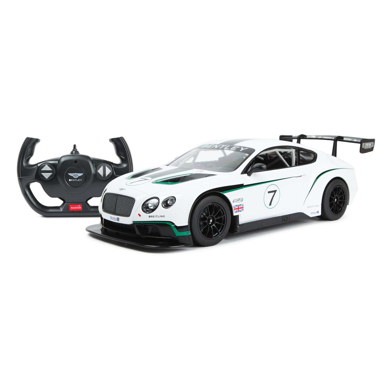 Машина Rastar РУ 1:14 Bentley Contin.GT3 Белая - фото 1