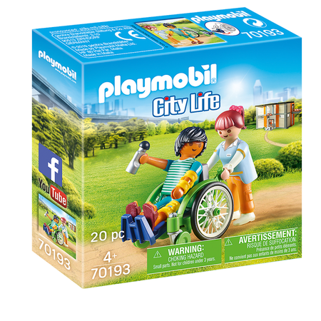 Набор фигурок Playmobil Пациент в инвалидном кресле