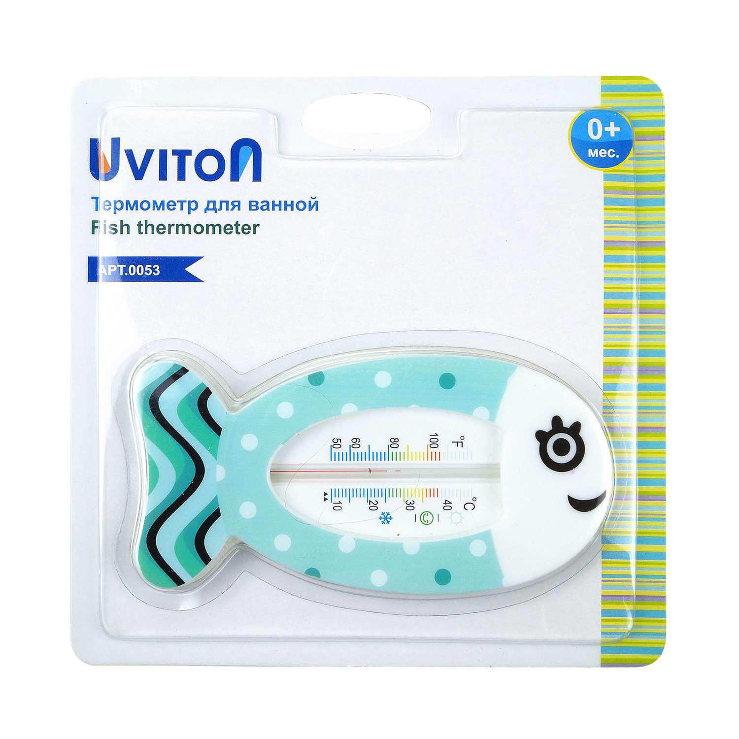 Термометр для воды Uviton для новорожденных двухсторонний Мятный 0053 - фото 2