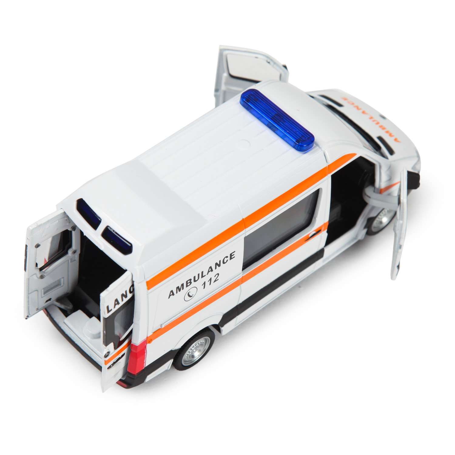 Скорая помощь Mobicaro Mercedes Sprinter Van 1:32 без механизмов 544024 - фото 6