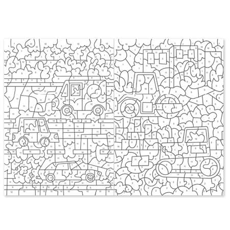 Набор раскрасок Проф-Пресс по номерам Для смелых мальчишек+Мир транспорта