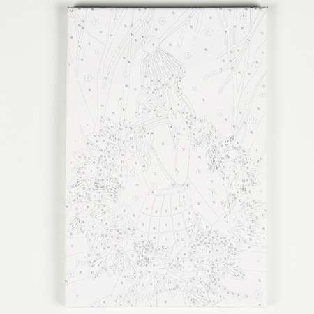 Картина Школа Талантов по номерам на холсте с подрамником и поталью«Девушка с венком» 20*30 см