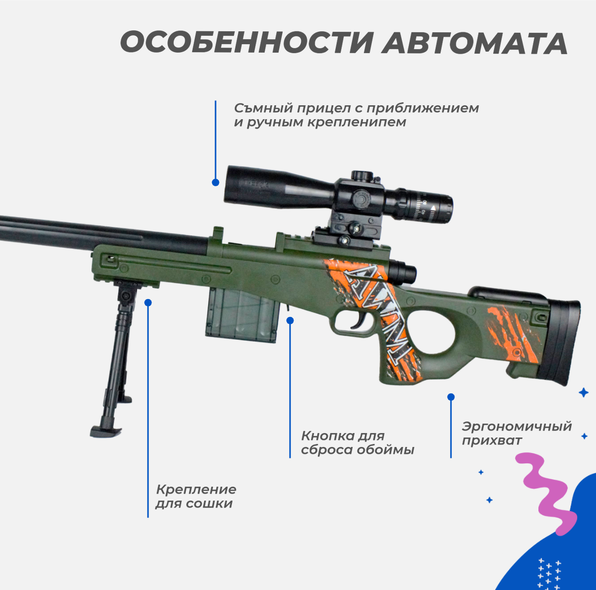 Нерф винтовка Story Game AWM - фото 3