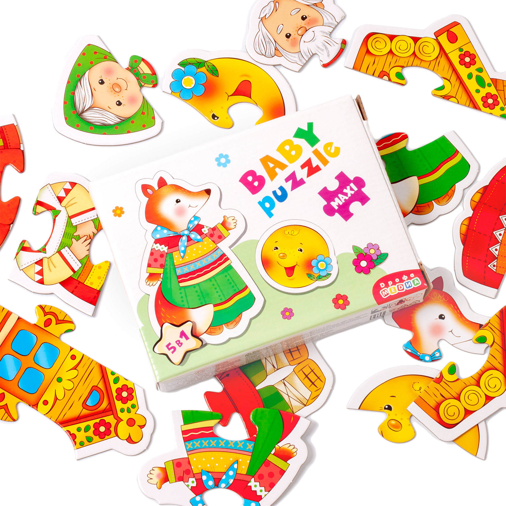 Набор пазлов Дрофа-Медиа Baby Puzzle Колобок 4075 - фото 13