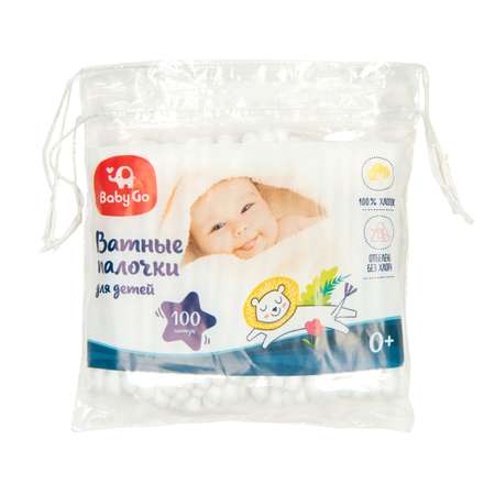 Палочки ватные BabyGo детские 100шт NN-081-F100-006