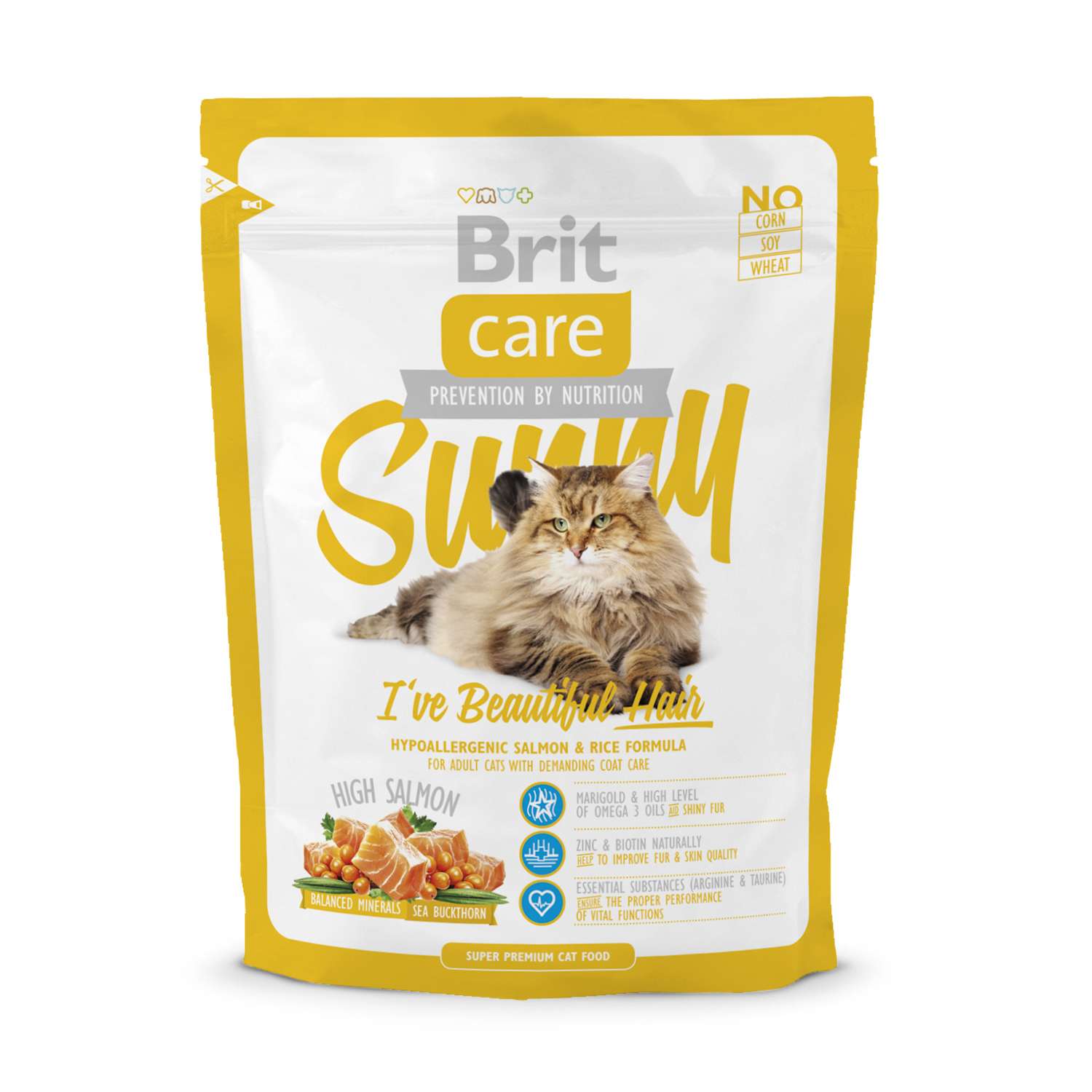 Корм сухой Brit Care 400г для длинношерстных кошек - фото 1