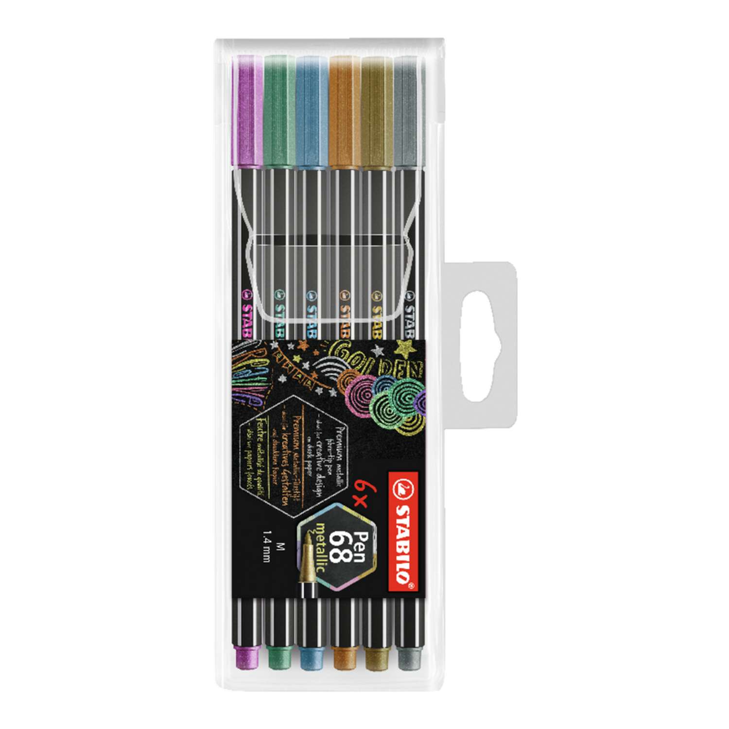Фломастеры STABILO Pen 68 metallic 6 цветов 6806/8-11-01 - фото 1