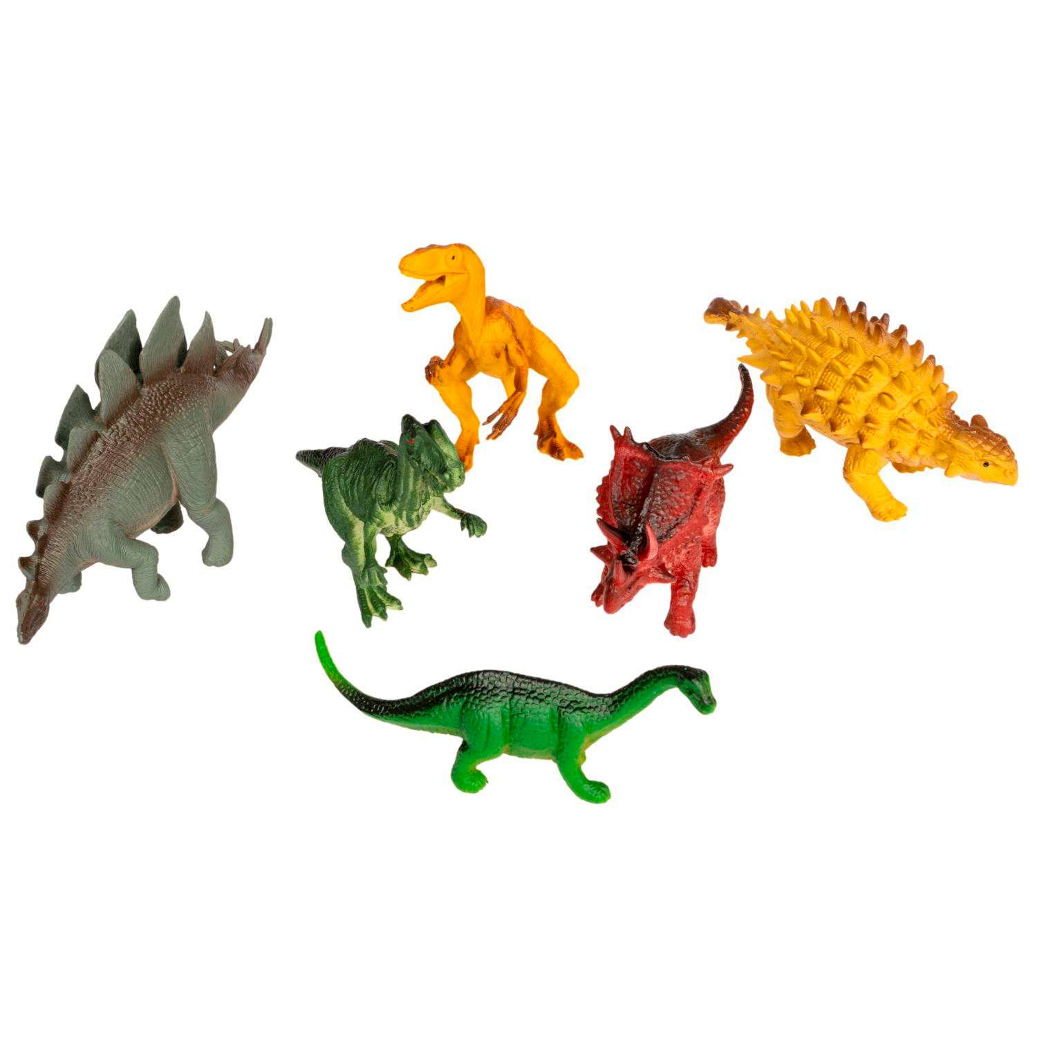 Набор животных Bondibon Динозавры Юрского периода 6шт ВВ5536 - фото 1