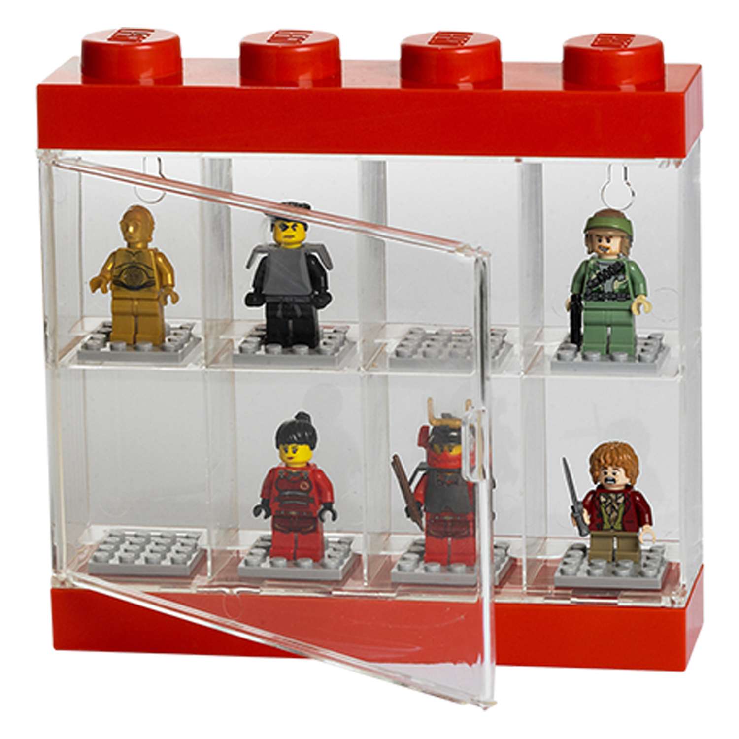 Дисплей для минифигур LEGO 8 шт красный - фото 1