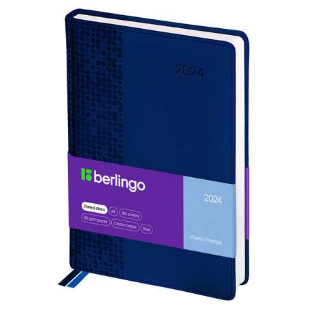 Ежедневник датированный 2024г BERLINGO Vivella Prestige синий