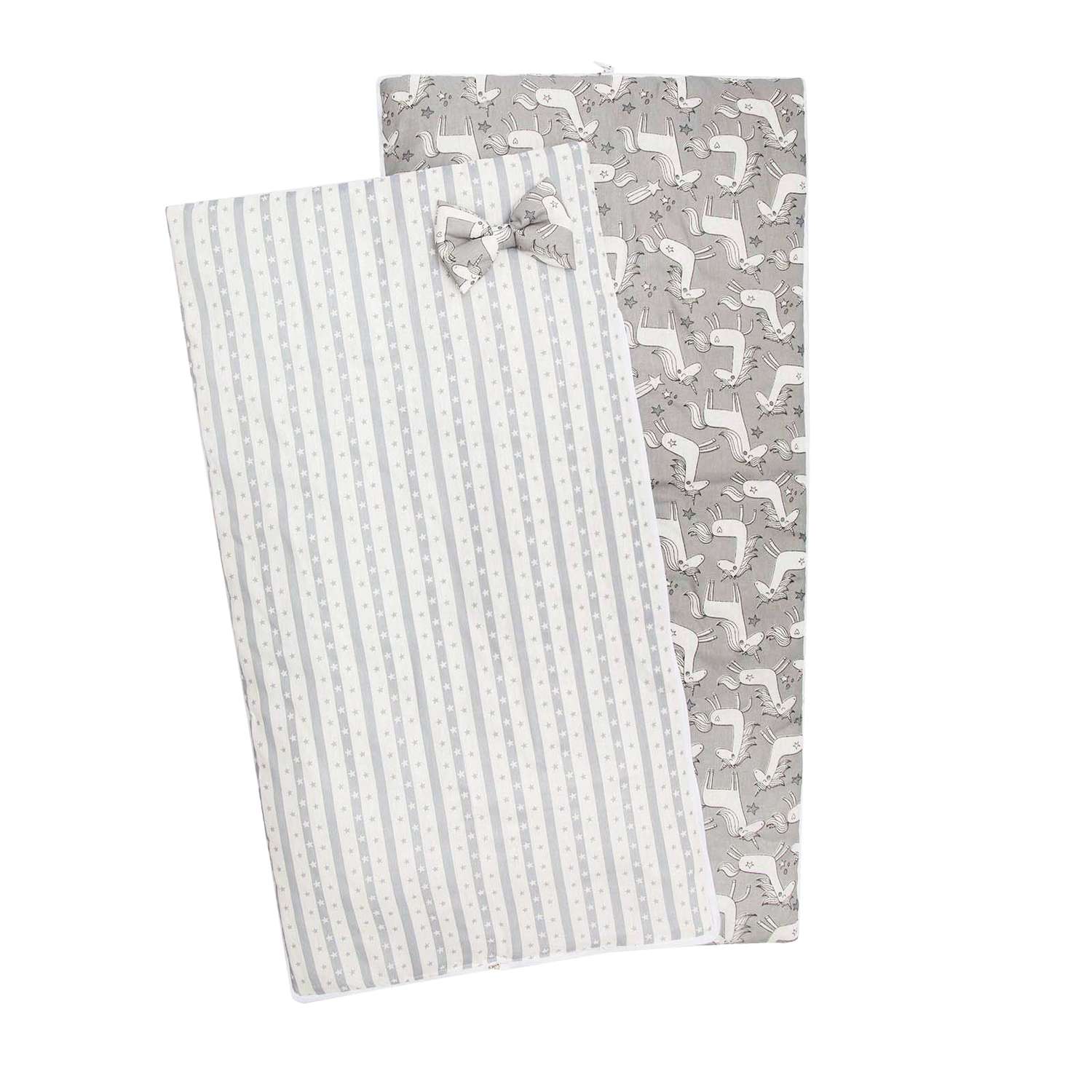 Одеяло-спальный мешок Amarobaby Magic Sleep Сказочные Единорожки Белый-Серый - фото 3