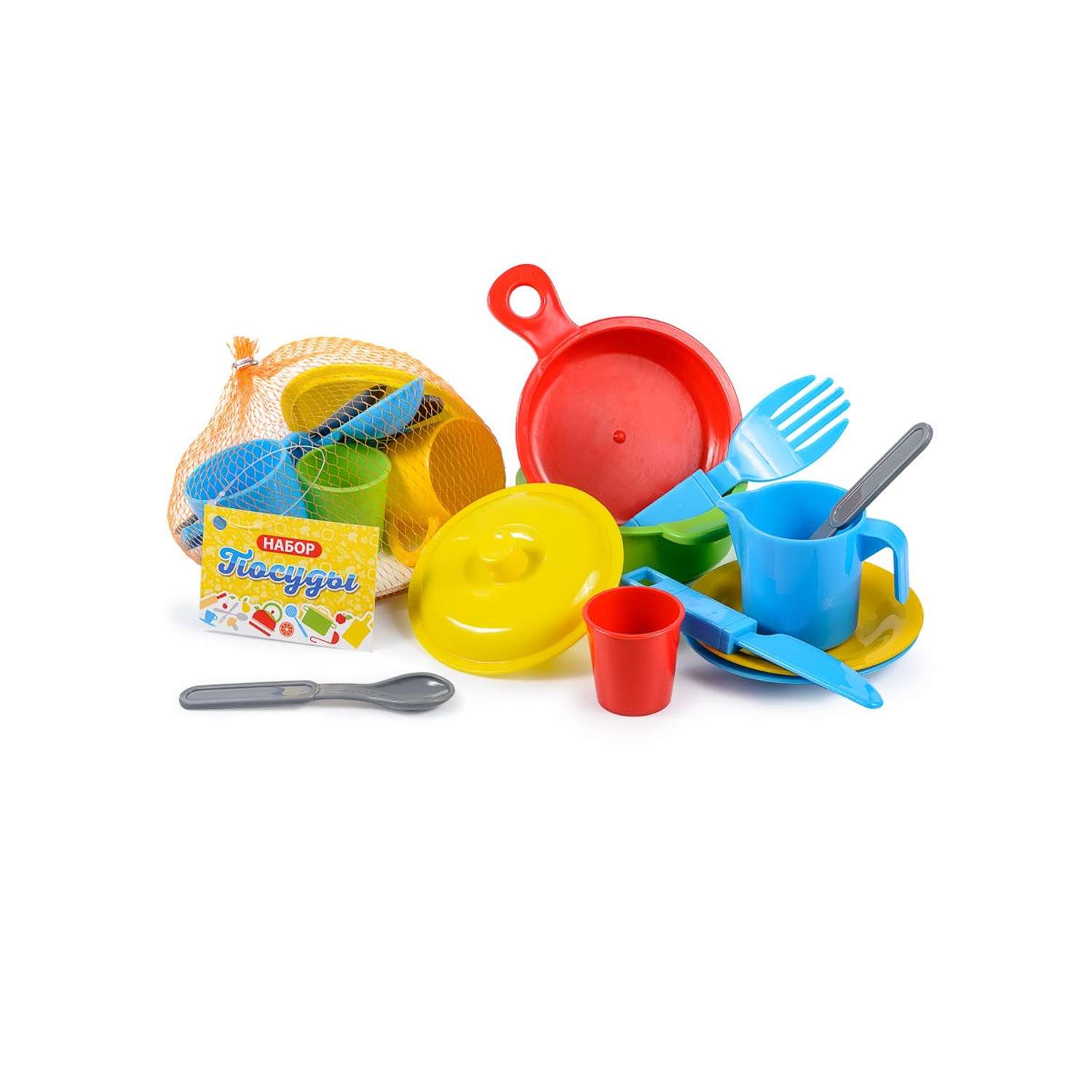 Игрушечная посуда детская Green Plast игровой набор для кухни 23 шт - фото 2