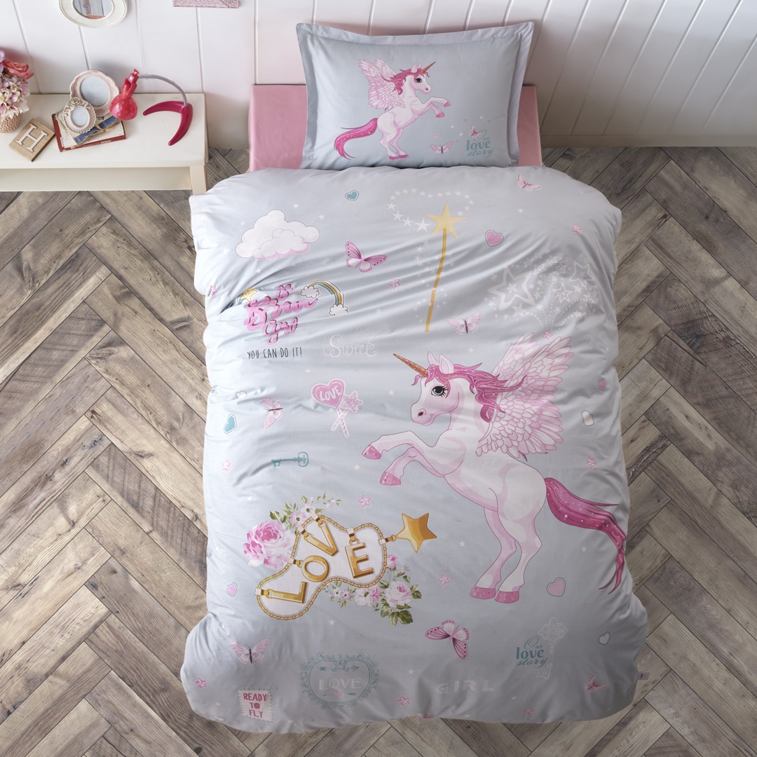 Комплект постельного белья ATLASPLUS 1.5 спальный для подростка ранфорс хлопок наволочка 50х70 см - фото 3
