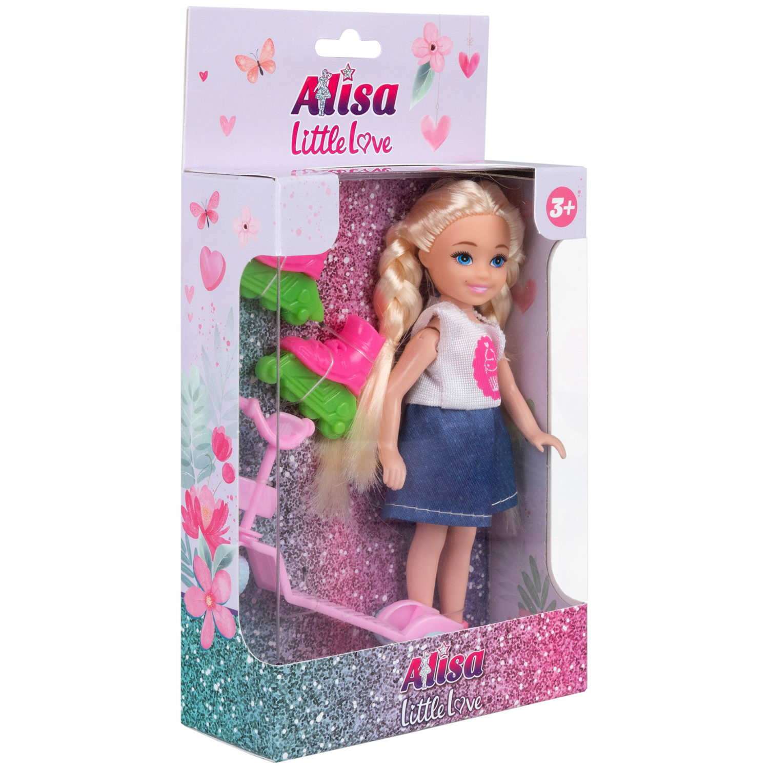 Кукла детская 1TOY Alisa Little Love блондинка с косичками маленькая мини 14 см Т24370 - фото 7