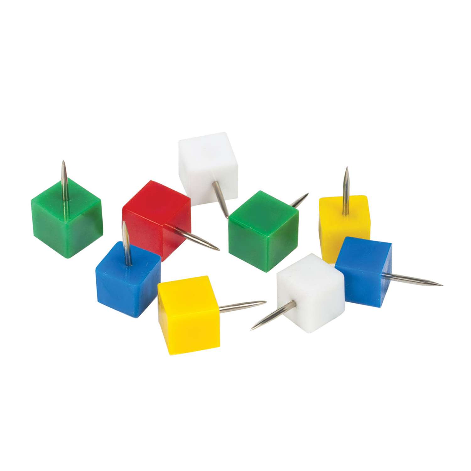 Канцелярский набор ОФИСМАГ Скрепки кнопки гвоздики шарики кубики флажки 200 штук - фото 6
