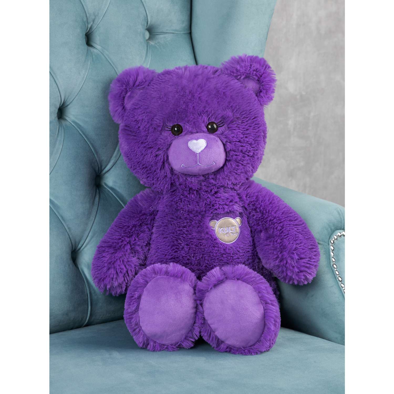 Мягкая игрушка KULT of toys Плюшевый медведь Color 65 см цвет фиолетовый - фото 1