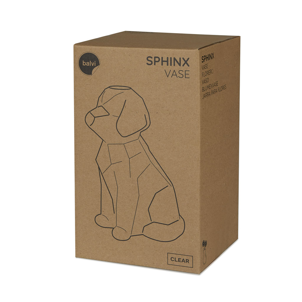 Ваза Balvi Sphinx Dog прозрачная - фото 4