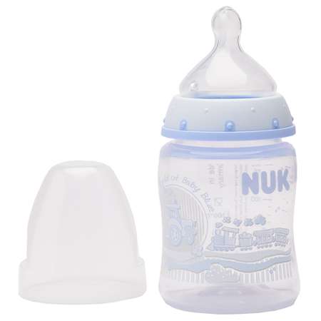 Бутылочка Nuk First Choice Baby Rose 150 мл Голубая с силиконовой соской для пищи М-1