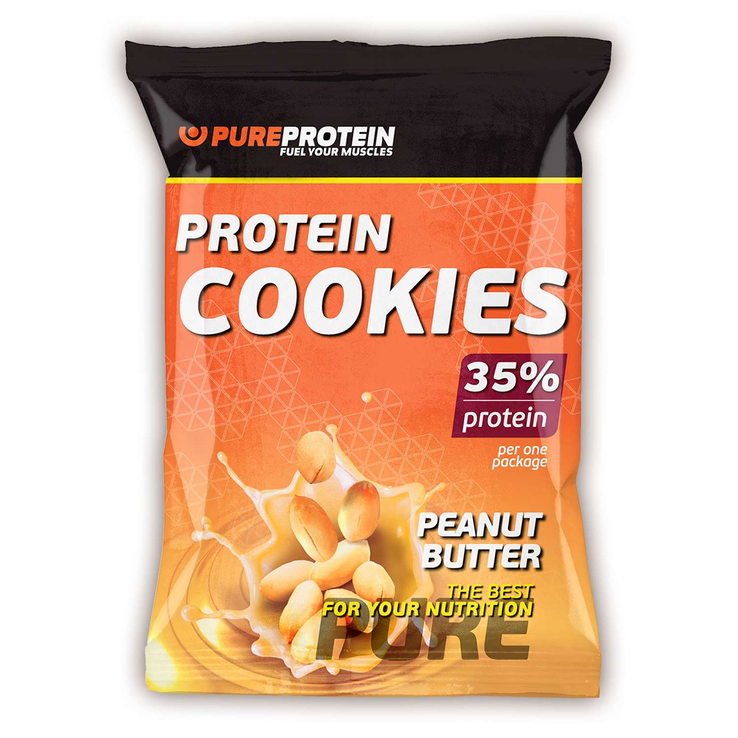 Печенье PUREPROTEIN с высоким содержанием белка арахисовое масло 80г - фото 1