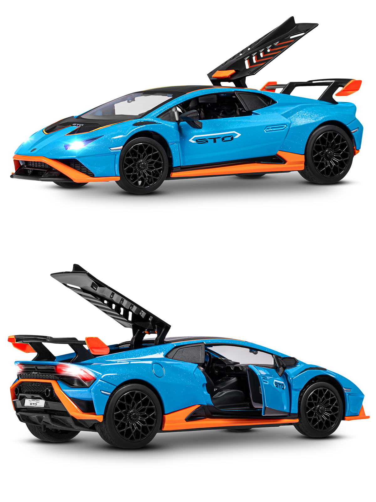 Автомобиль АВТОпанорама Lamborghini 1:32 синий JB1251663 - фото 9