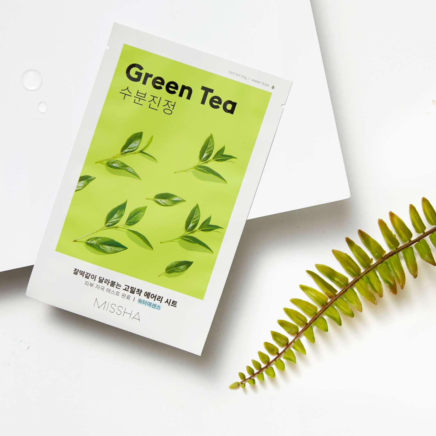 Маска тканевая MISSHA Airy Fit успокаивающая с экстрактом зеленого чая для сухой кожи 19 г - фото 3