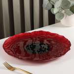 Блюдо сервировочное Sima-Land Флора 33 см цвет красный