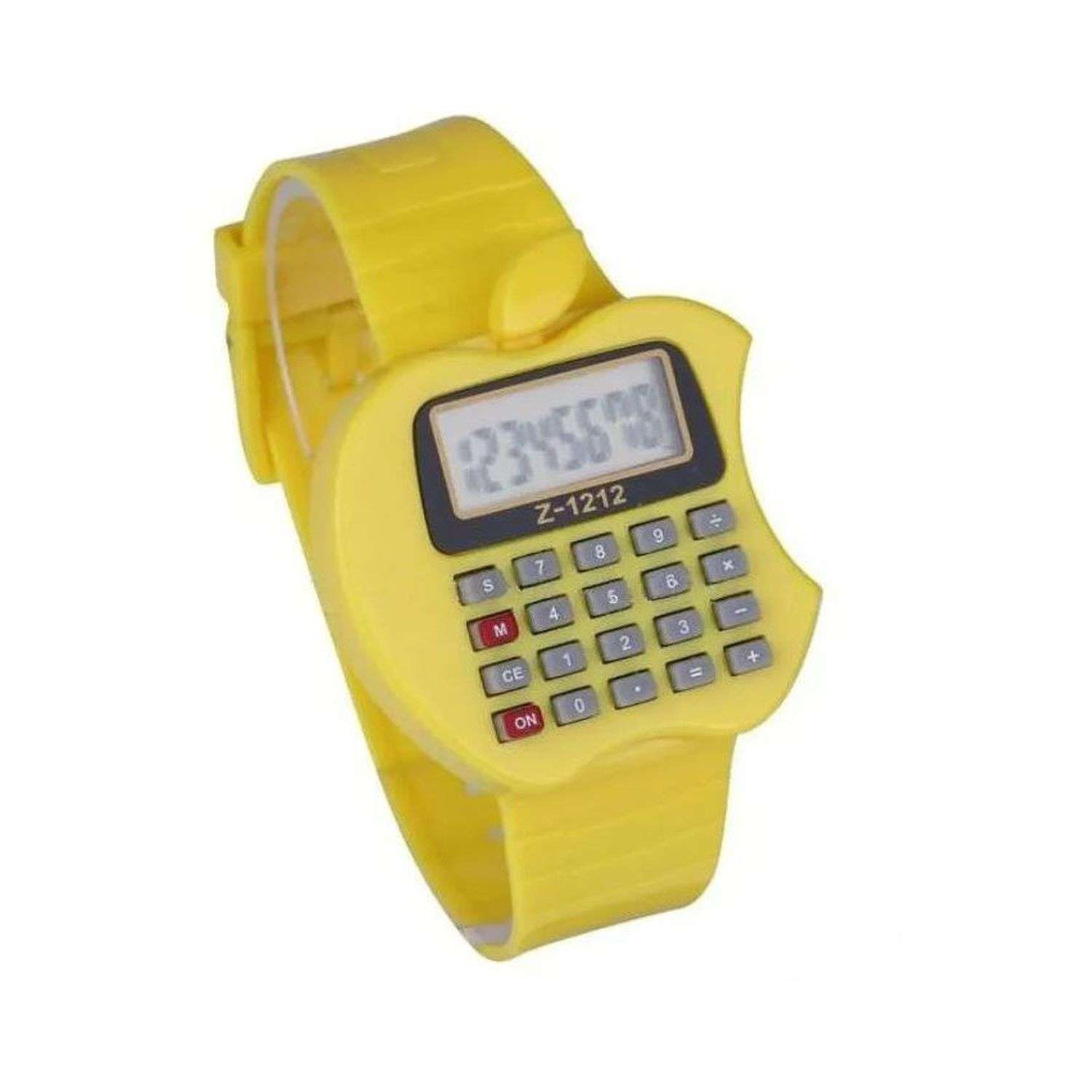 Часы-калькулятор Uniglodis наручные детские электронные жёлтый - фото 1