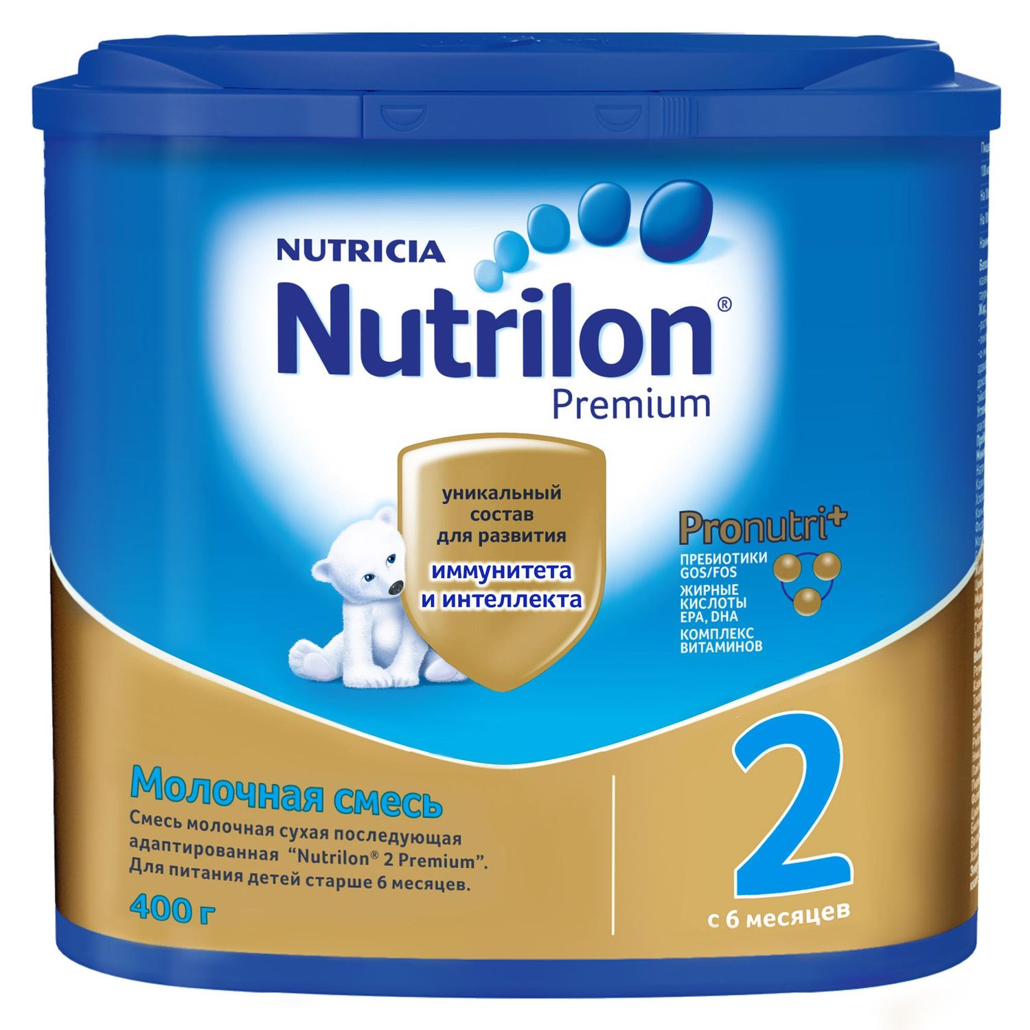 Смесь молочная Nutrilon Premium 2 400г с 6месяцев - фото 1