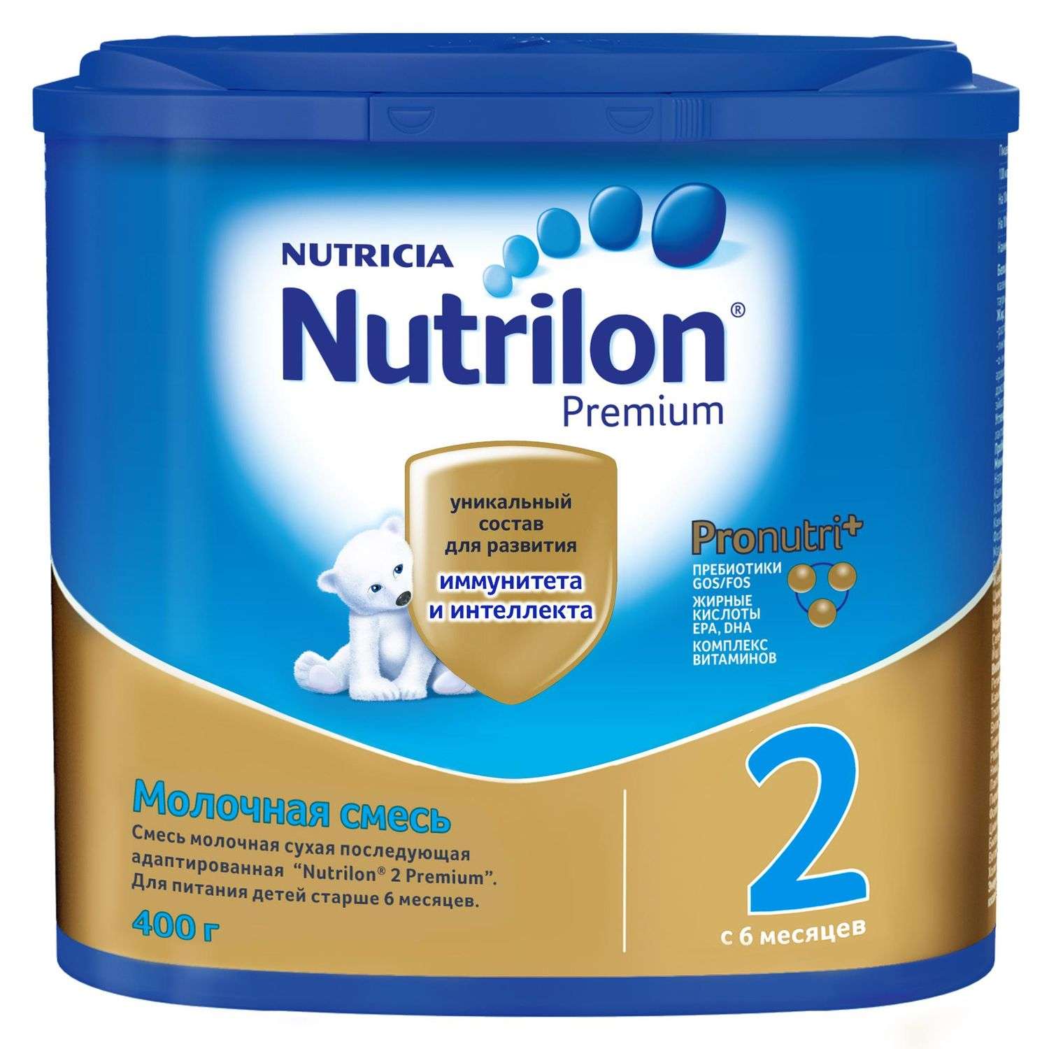 Смесь молочная Nutrilon Premium 2 400г с 6месяцев - фото 1