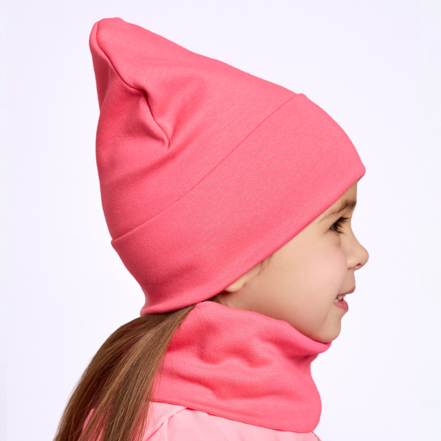 Шапка и снуд NYCkids NYC-H-68-SPRotvG-pink - фото 4