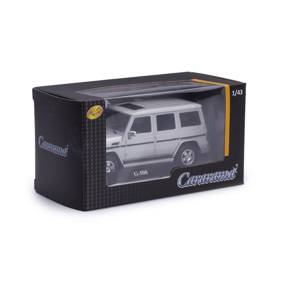 Мини-модель 1:43 CARARAMA Mercedes-Benz G-Class G500 металлическая серебристая 30182 - фото 1