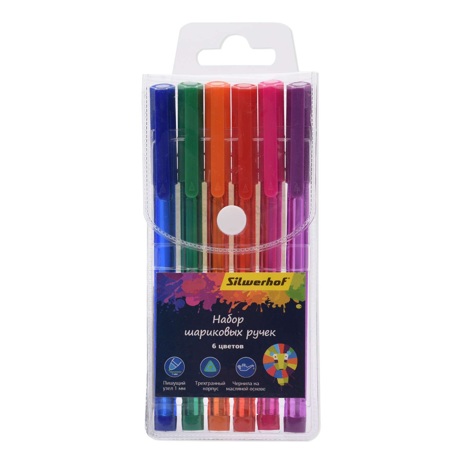 Ручки Silwerhof Цветландия шариковые 6 цветов - фото 2