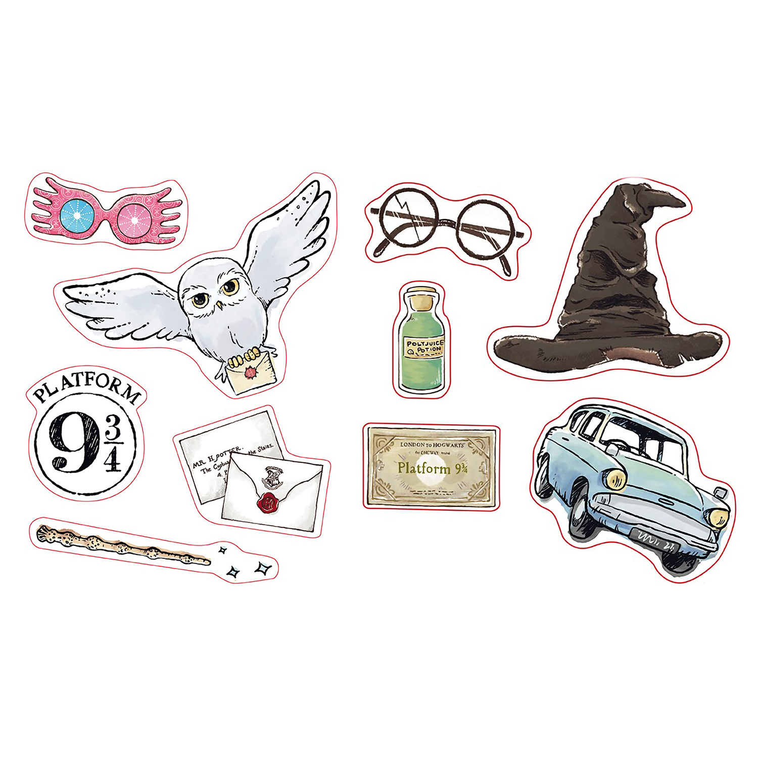 Наклейки ABYStyle Harry Potter - Stickers - 16x11cm/ 2 Planches - Magical Objects X5 ABYDCO794 - фото 1